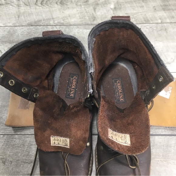 Carolina CA821 Men’s Soft Toe Briar Pitstop Leather Lug Logger Boots Size 9 D - Picture 11 of 12